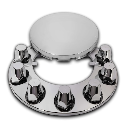 Roadmaster Cover, Hubcap, Abs Axle, Chrome Front, W/ Removable, Pointed Threaded Nut 217P